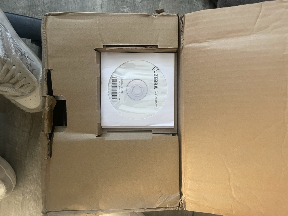 Zebra GX420t Thermal Label Printer with Power Cable & Software CD