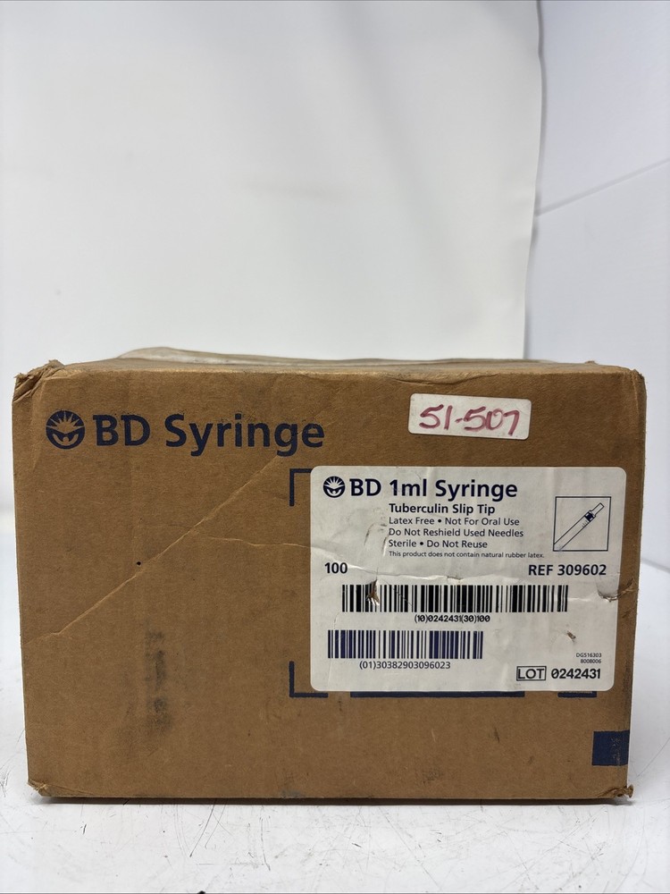 bd syringe 1ml REF 309602 Box Of 100