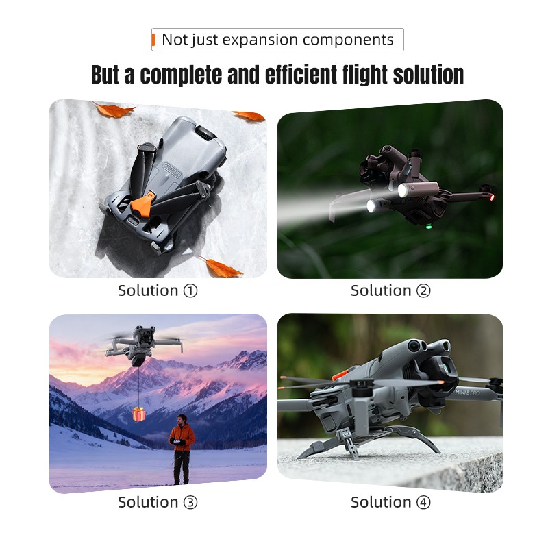 For DJI Mini 5 Pro Drone Night Flight Light Spotlight Beam Propeller Assembly