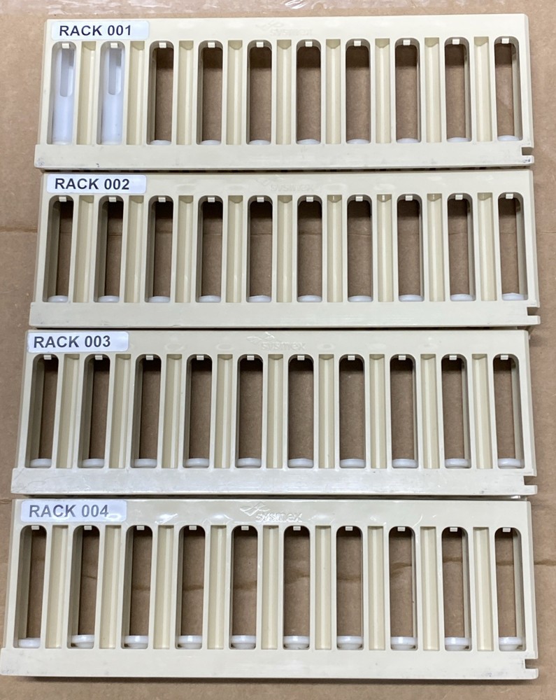 Sysmex 10-Position Sample Rack Lot Of 4 EUC