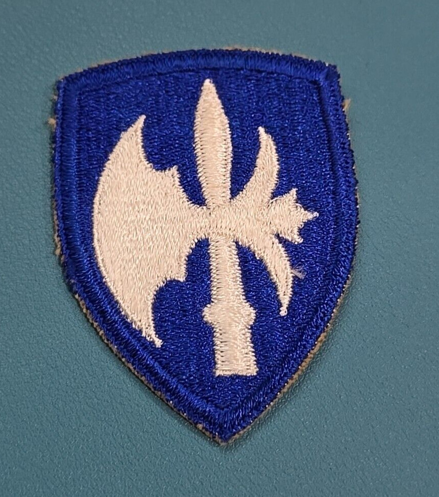 US Army 65th Infantry Division-Shoulder Patch-Cut Edge-Snow Back-Original WW-II*