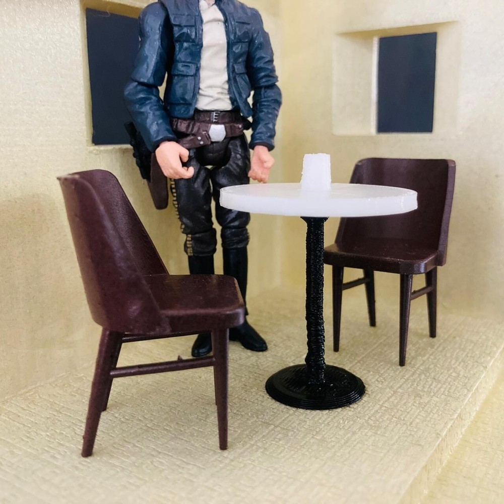 Cantina Bandstand #2 Table & Chairs for 3.75 IN (1:18) FIGURE