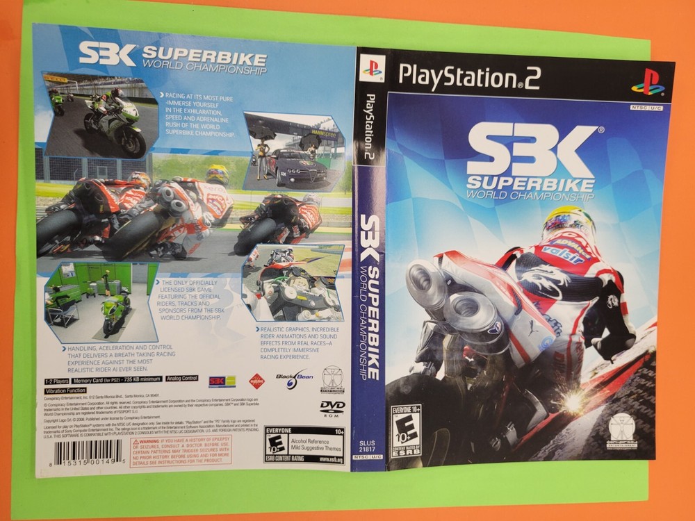 SBK Superbike PS2 ARTWORK ONLY Authentic Original