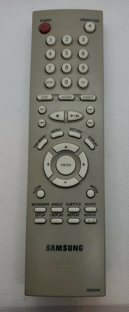 Samsung 00092M Remote Control DVDS222, DVDS320, DVDS320 
