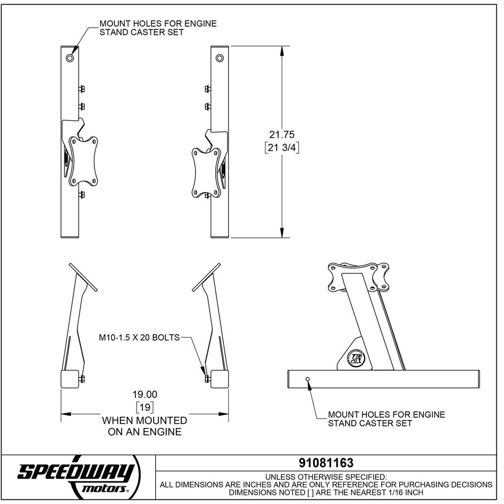 Gen 3 For HemiRolling Engine Storage Stand