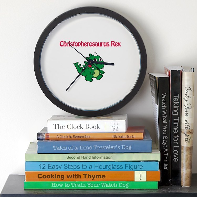 CafePress Christopherosaurus Rex Unique Decorative 10" Wall Clock (160646892)