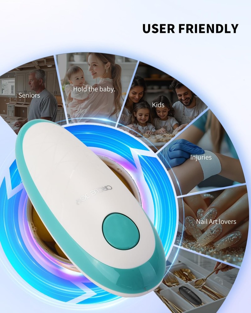 CIRCLE JOY Electric Can Opener, One-Touch Automatic Can Opening with Smooth E...