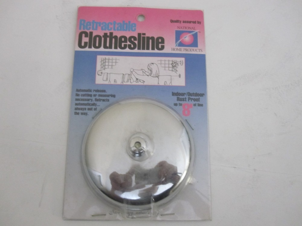 Retractable Clothesline Chrome 8 Ft NEW SEALED
