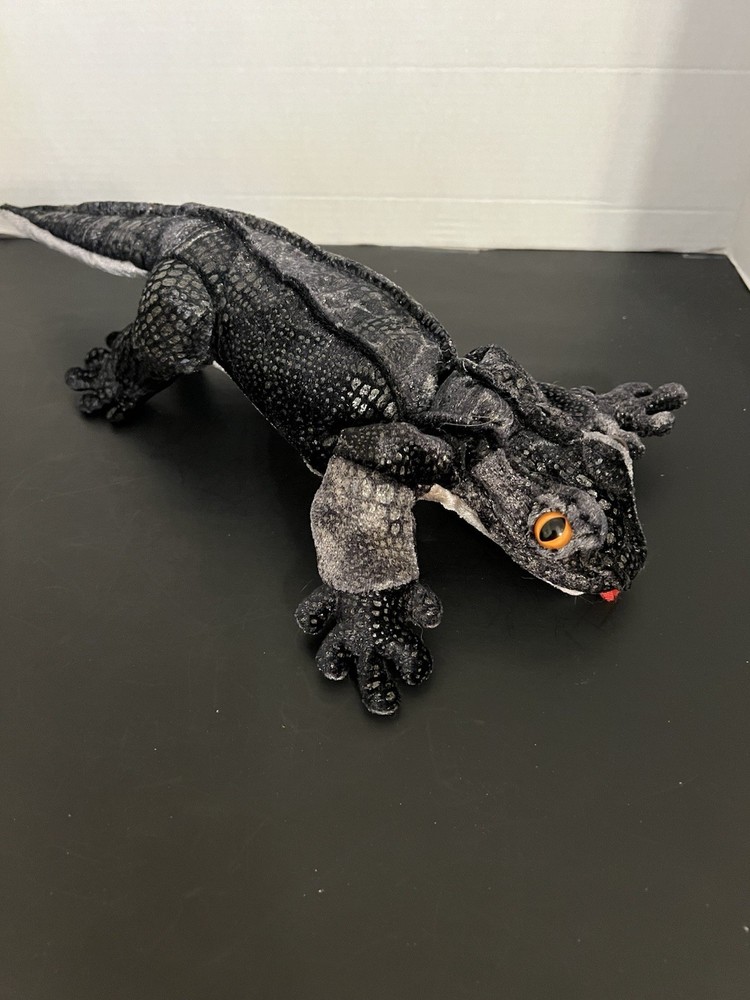 Folkmannis Black Lizard, Iguana Finger Puppet