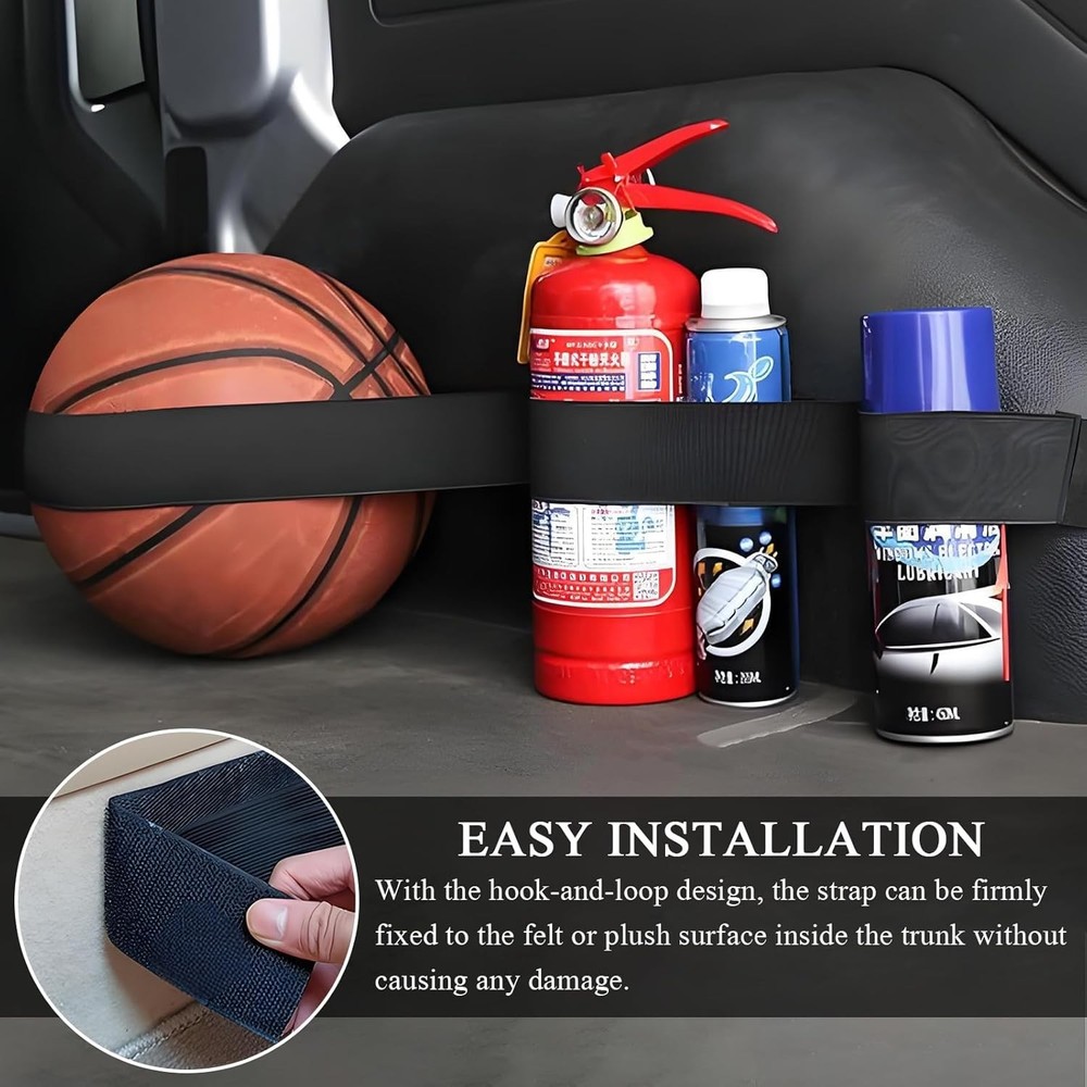 Elastic Trunk Organizer Straps for Neat Car Storage and Organization