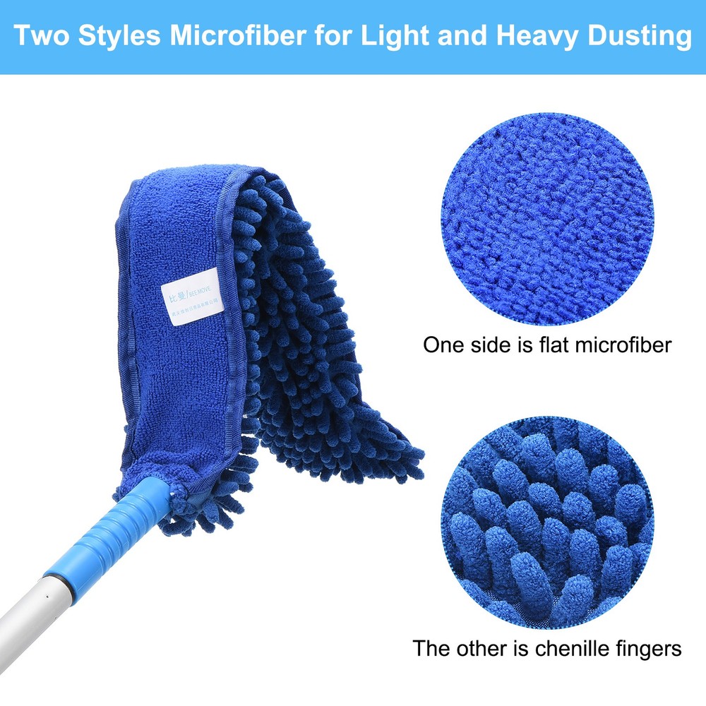 Ceiling Fan Cleaner Duster 12.9" to 59" Microfiber Clean Tool Extendable Green