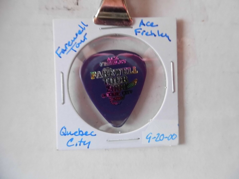 KISS "ACE FREHLEY" GUITAR PICK~QUEBEC CITY 9/20 00~READ DESCRIPTION (8/15)