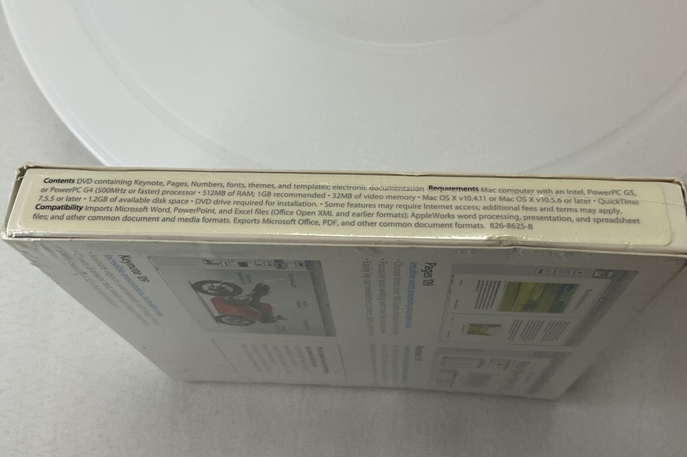 Apple iWork '09 (Retail) - Full Version for Mac MB942Z/A - Sealed