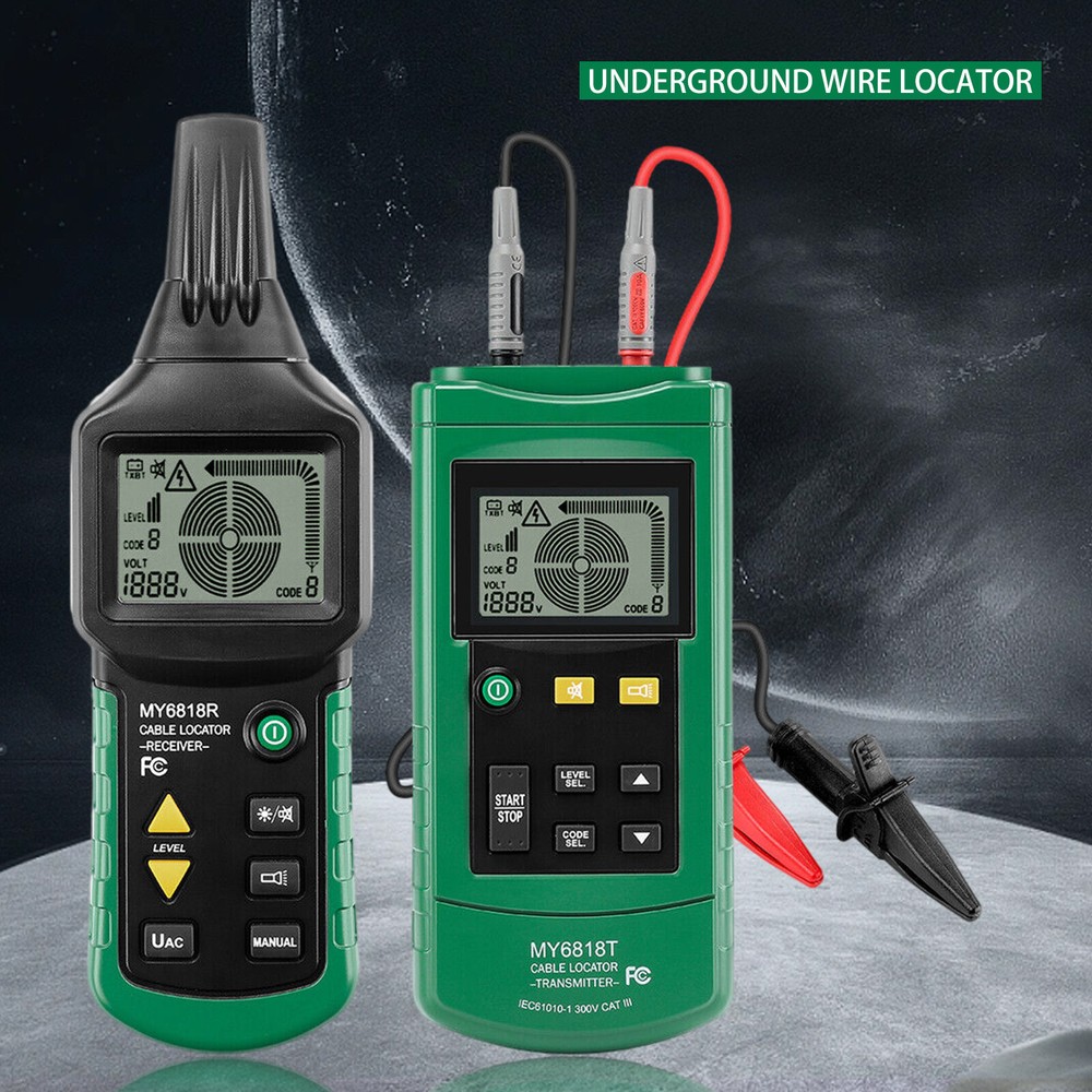 Underground Wire Locator Tester Detector Pro Cable Pipelines Tracker 1 Set