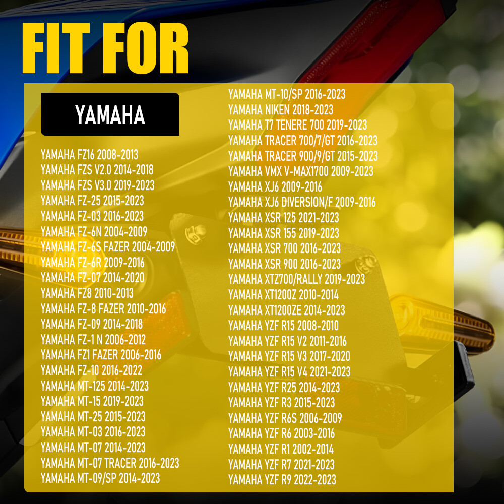 LED Turn Signals Blinker Lights For Yamaha FZ6 FZ1 FZ09 FZ07 YZF R6 R3 R1 H