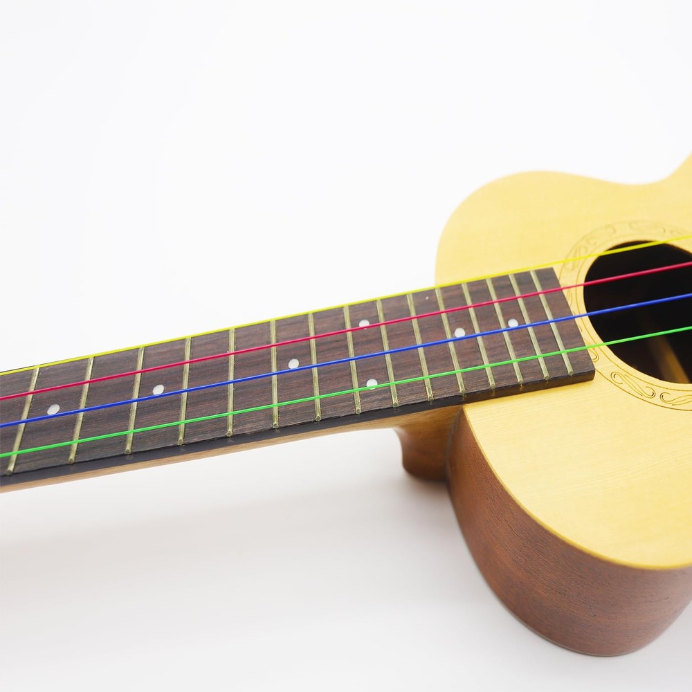 RAUYIVANY Ukulele strings, 4 Packs Colorful Nylon Ukulele strings, Replaceabl