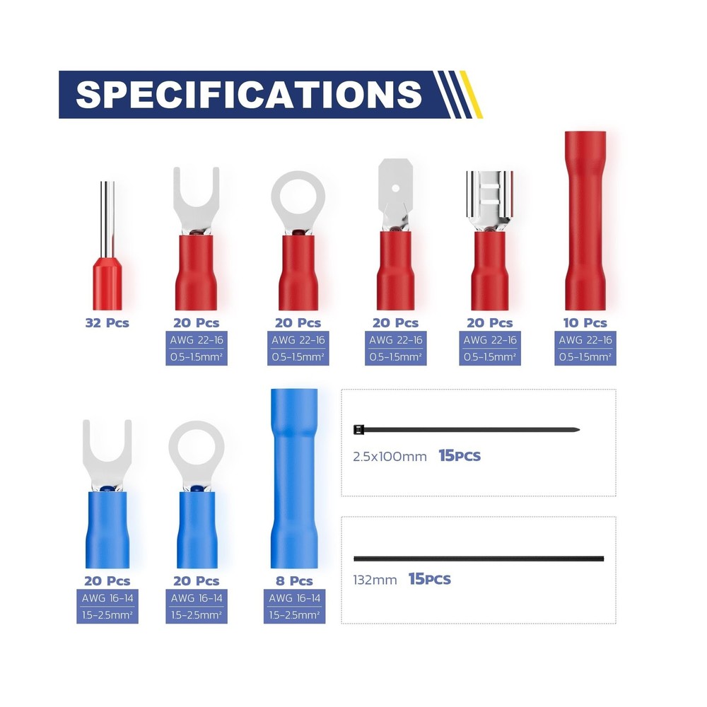 haisstronica 201PCS Wire Stripper Kit - Automatic Wire Stripping Tool for AWG...