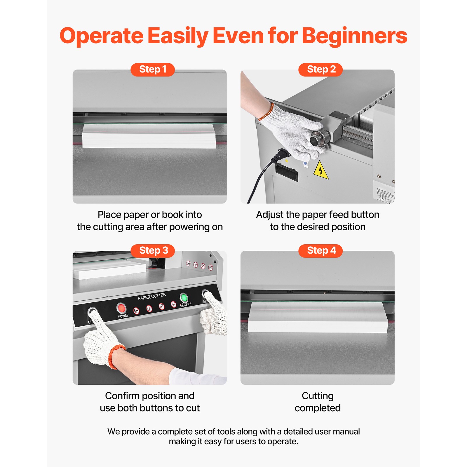 Uimoso Electric Paper Cutter with 17.72 in Width and 1.57 in Thickness