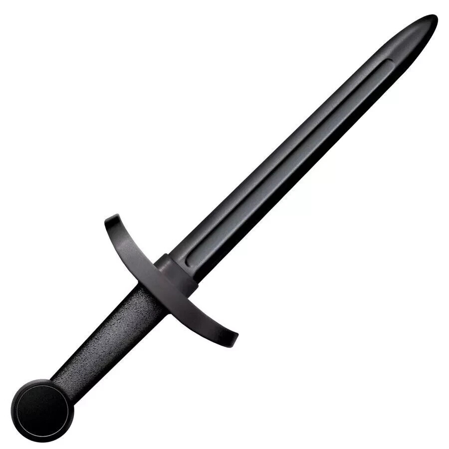 Cold Steel 20" Black Handle Unsharpened Blade Training Dagger Knife - 92BKD