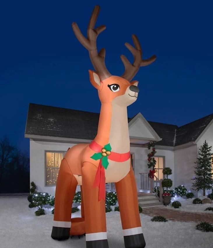 20 FT COLOSSAL REINDEER AIRBLOWN LIGHTED YARD INFLATABLE