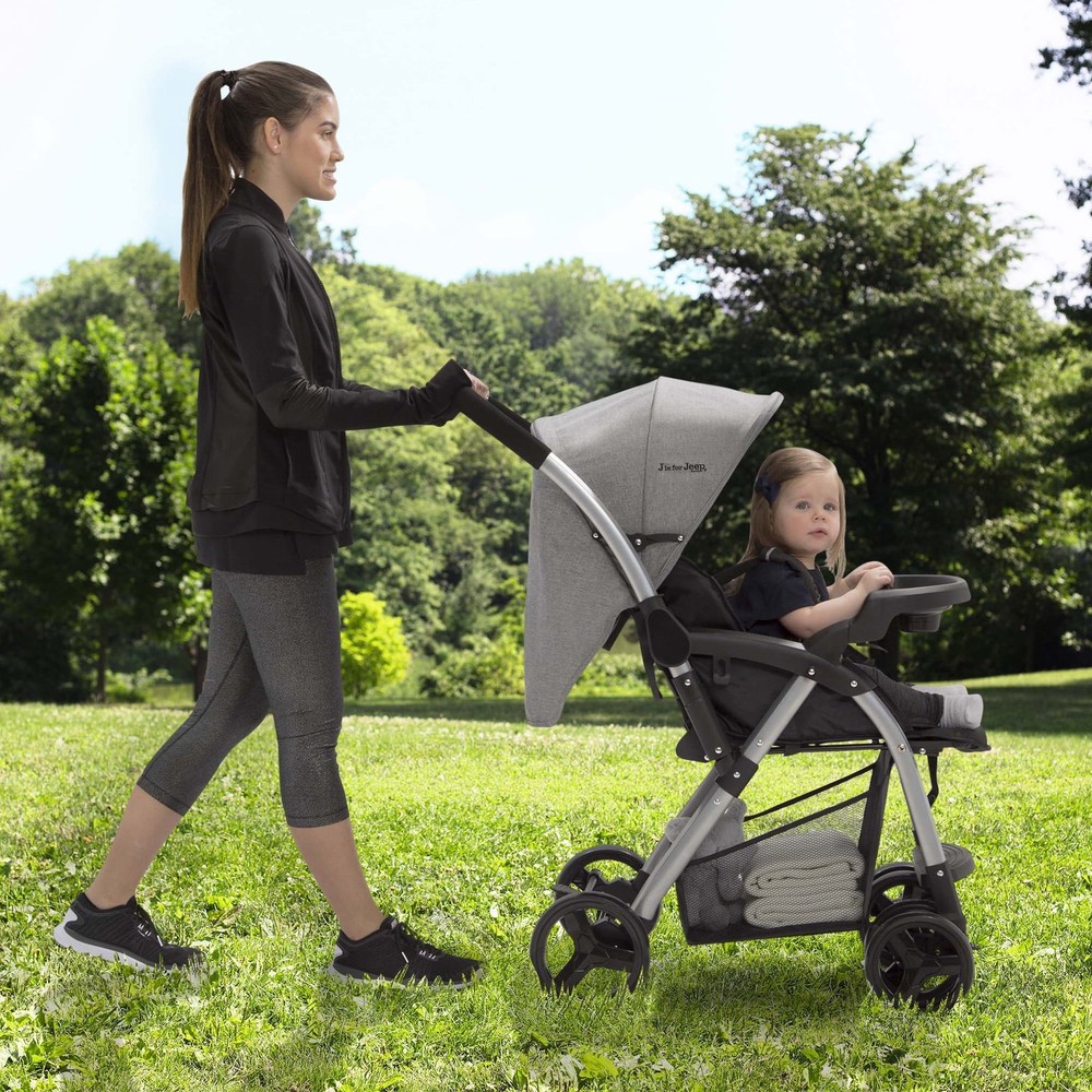 Jeep Unlimited Reversible Handle Stroller Grey Tweed