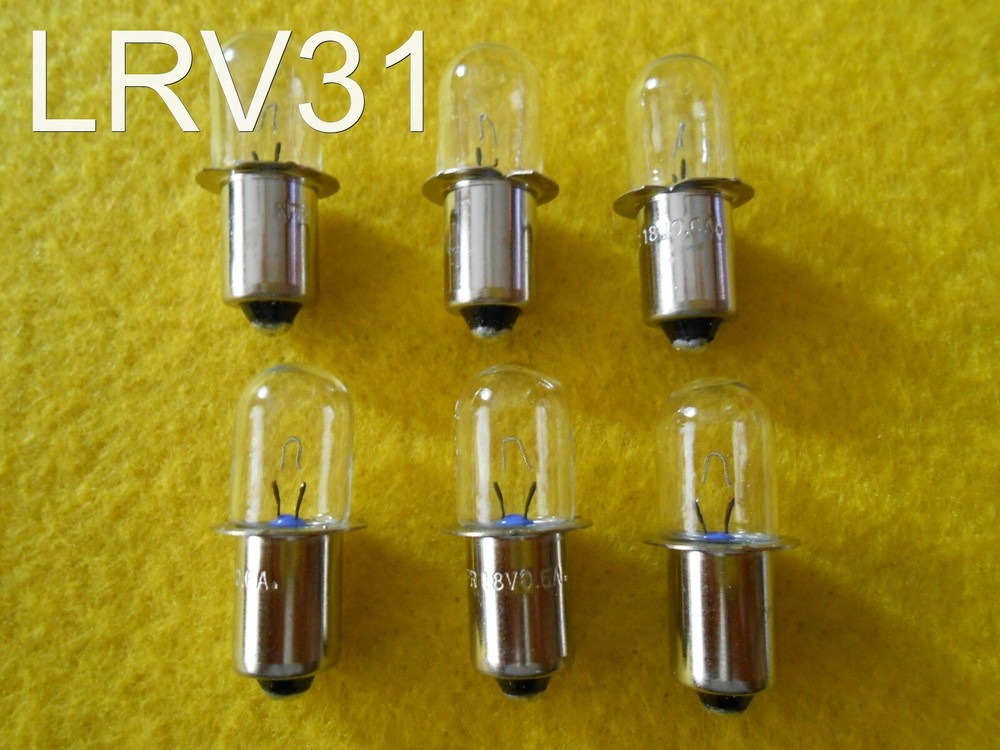 (6) DEWALT 18v VOLT Xenon Replacement Flashlight Bulb / DW908 - DW919 - DC509