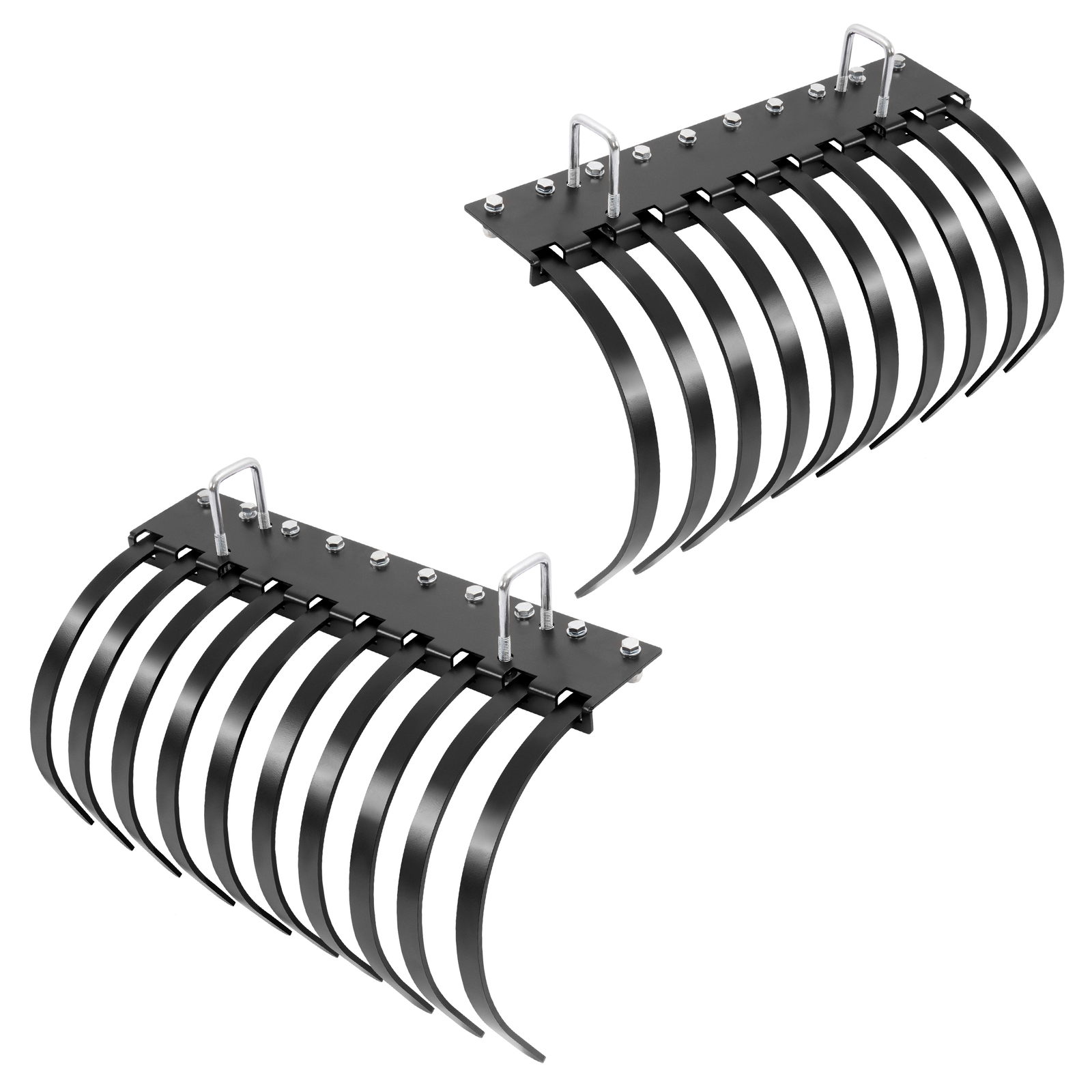 60" Landscape Rake For ATV UTV Tractor Heavy Duty Rock Rake Removal 20 Tine Rake