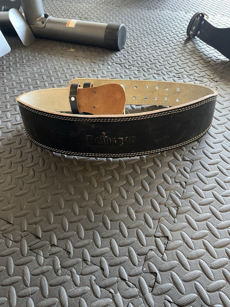 Belinger  Black Leather Powerlifting Belt