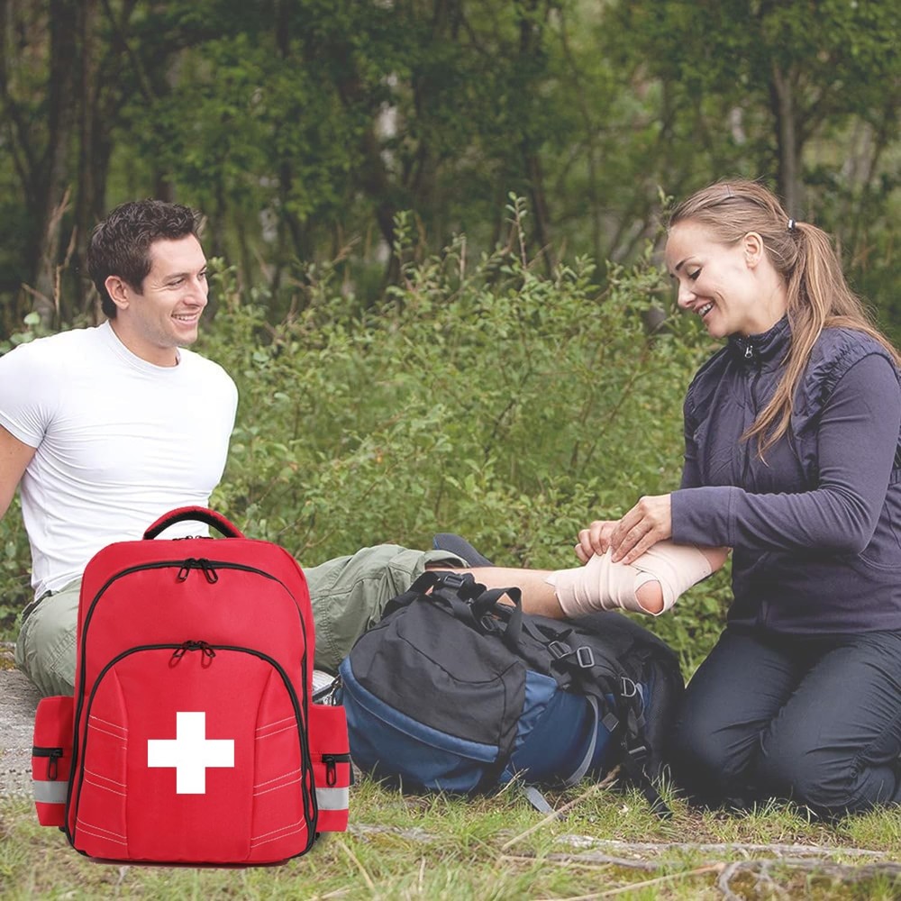 Empty First Aid Backpack Multi-Pocket Organizer for First Responders Trauma C...