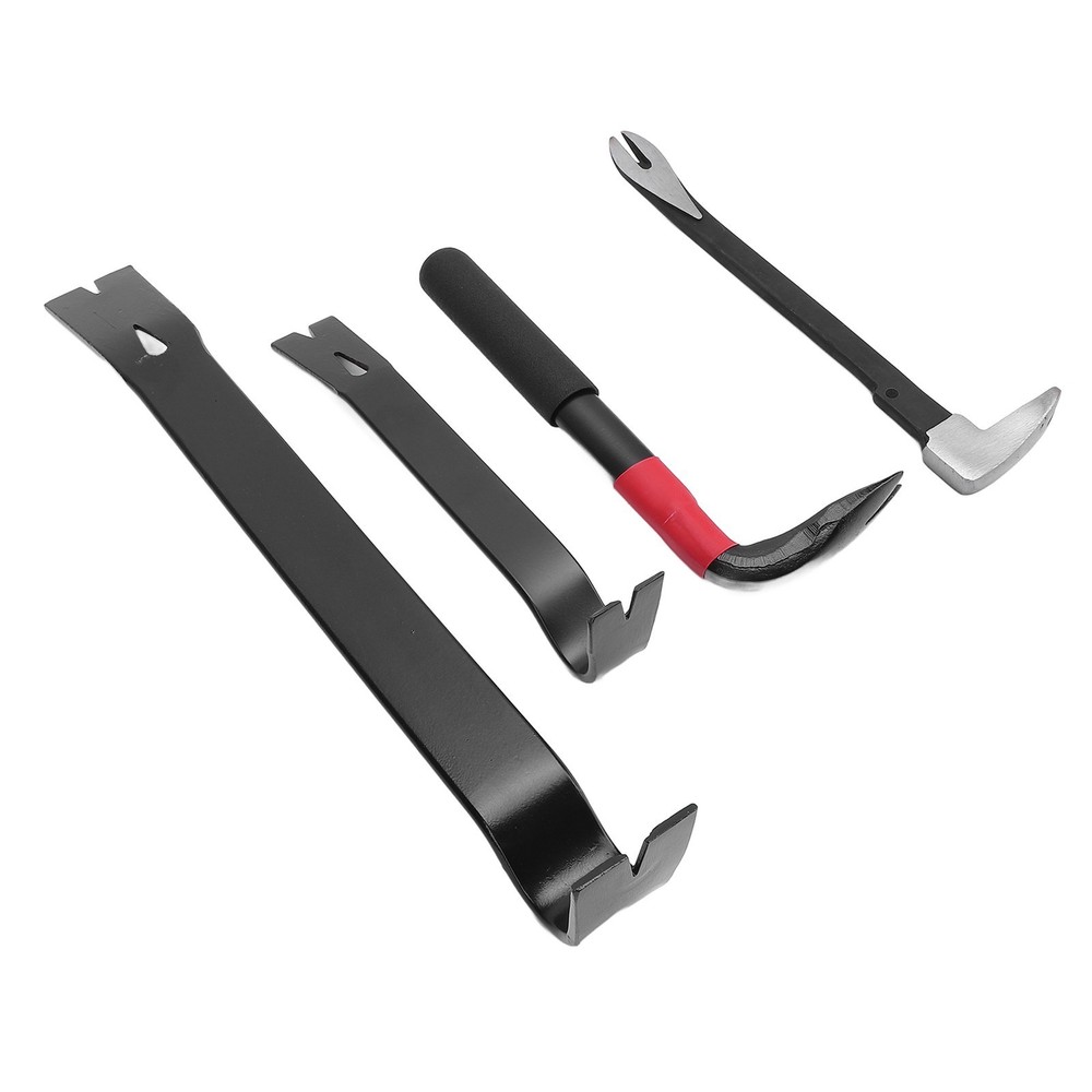 4 Pcs Nail Puller Pry Bar Set Multi Functional High Hardness Nail Puller Flat