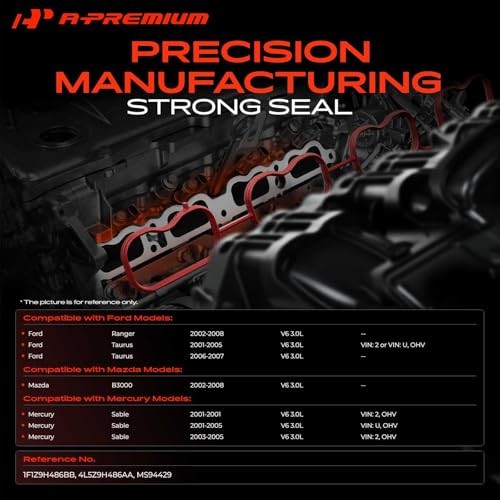 Upper Fuel Injection Plenum Gasket Set for Ford Taurus 2001-2007, Compatible ...