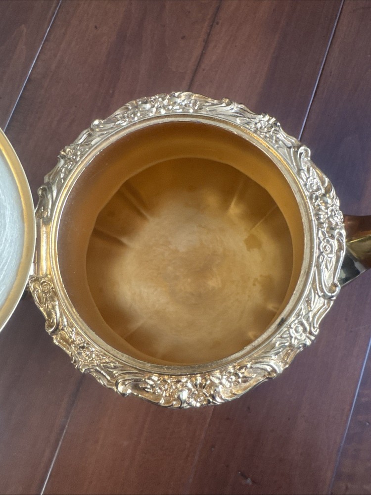 Webster-Wilcox International Silver 4 Piece Gold Plated Coffee & Tea Set