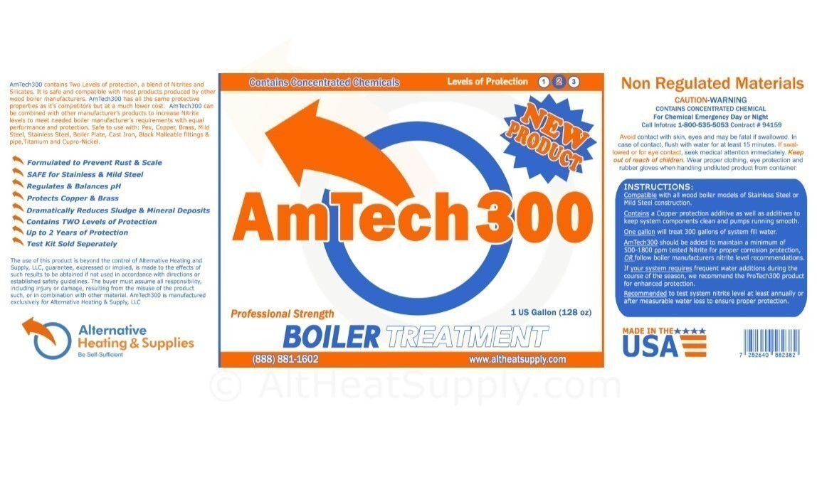 Amtech 300 Outdoor Wood Boiler Water Treatment, Corrosion Inhibitor, 1 Gallon
