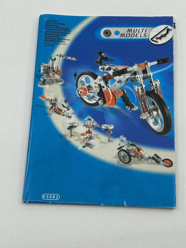 Instruction Guide for Meccano Multi-Models Bicycle (Erector) Model #3501