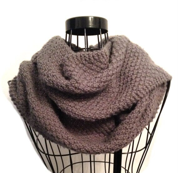 Knitting Pattern Moss Stitch, Knit Scarf Infinity or Long Scarf Printed Pattern