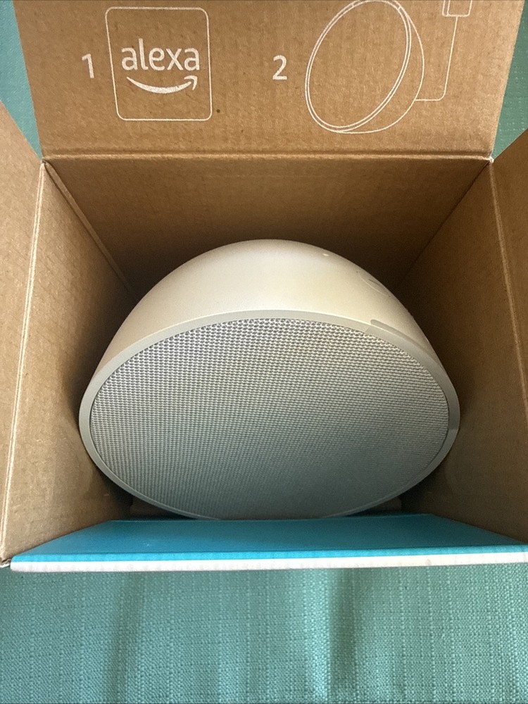 Amazon - Echo Pop (1st Generation) Smart Speaker with Alexa - Glacier White