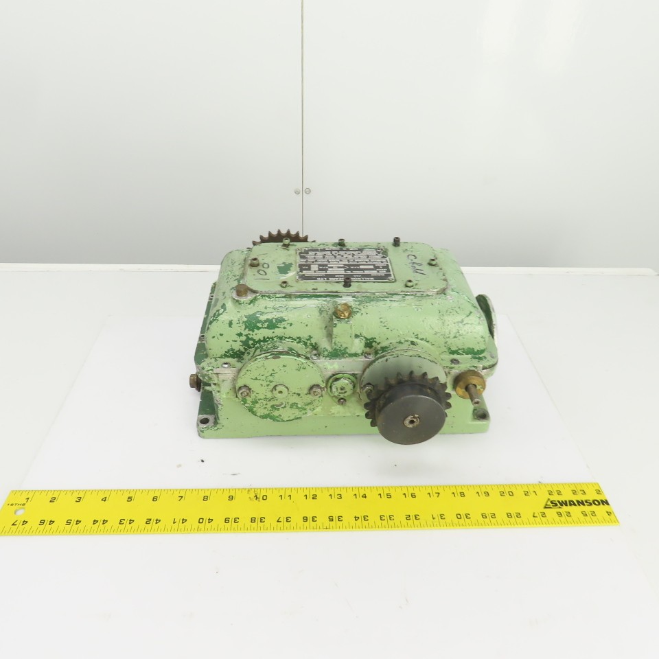 Wallwork Gears Size OA Mechanical Variator Chain Driven Gearbox Size OA 0.75 HP