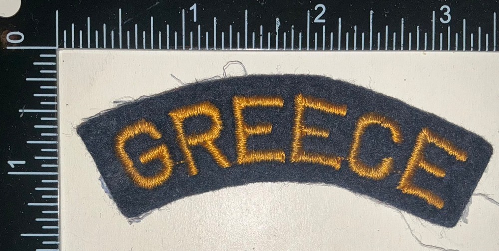 WWII US Army Greece Arc Tab Patch