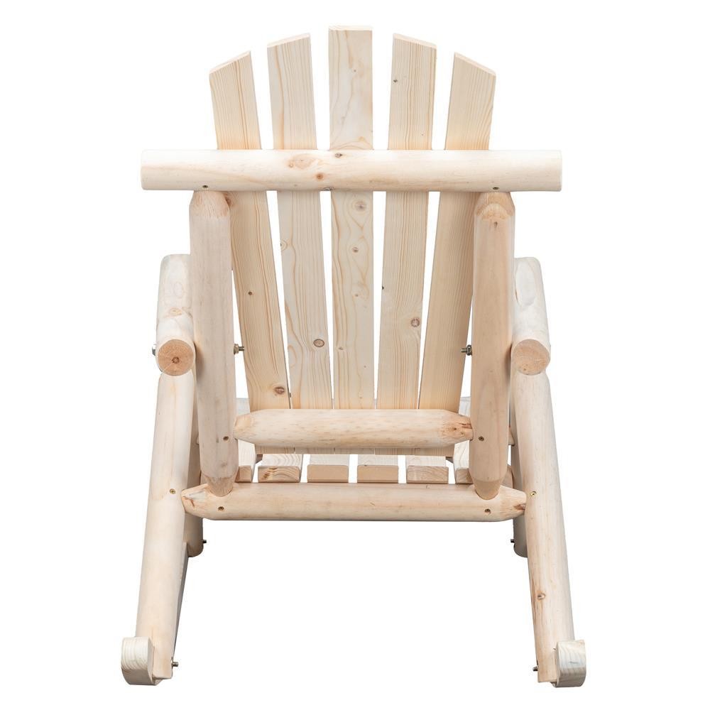37.2" H Outdoor Rustic Single Rocking Garden Chair Adirondack Patio Chair