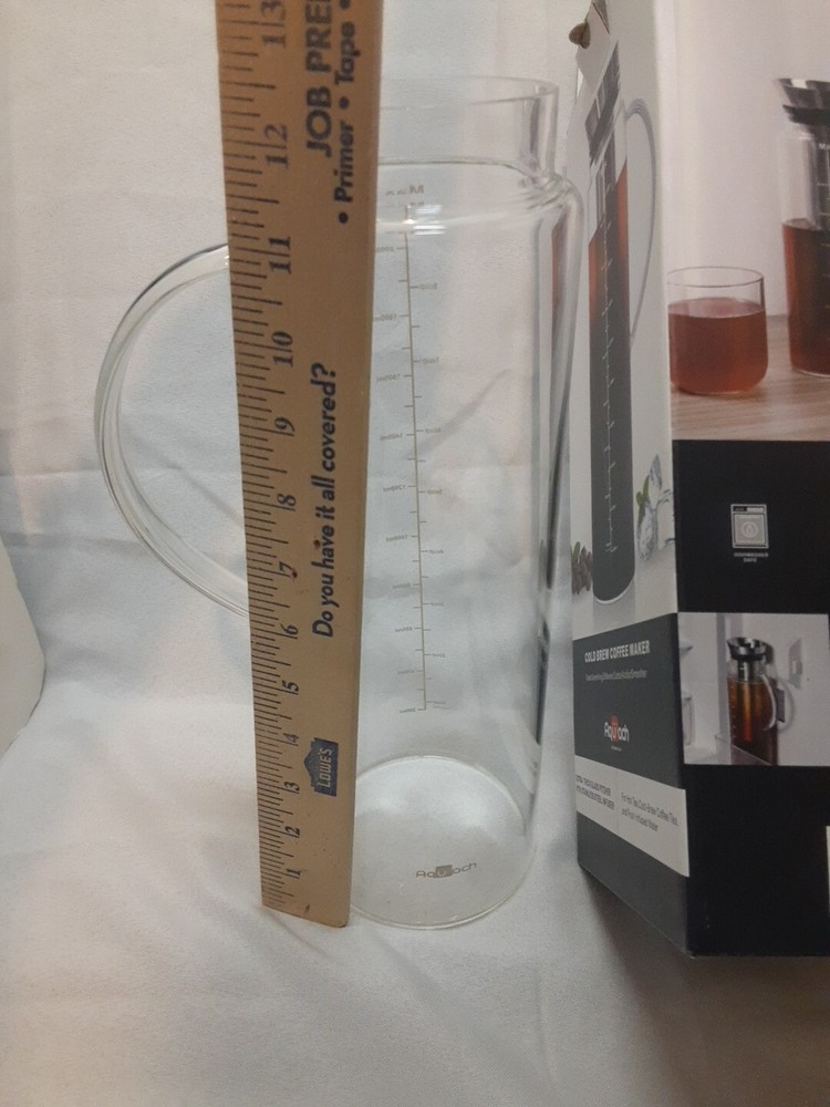 Aquach Cold Brew Coffee Iced Tea Maker & Fruit Pitcher - Large Capacity 51 Ounce