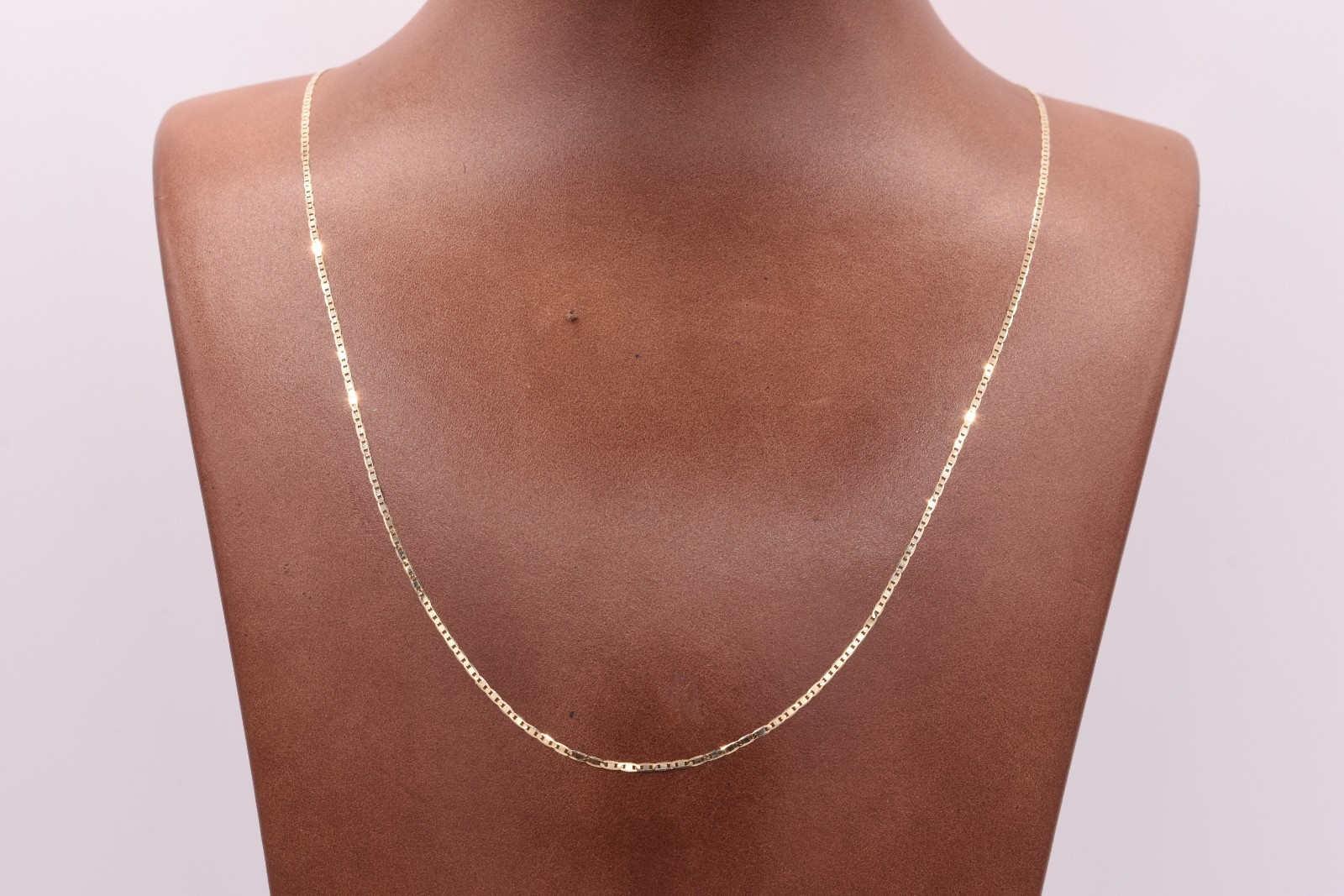 1.2mm Mariner Anchor Link Chain Necklace Real Solid 10K Yellow Gold