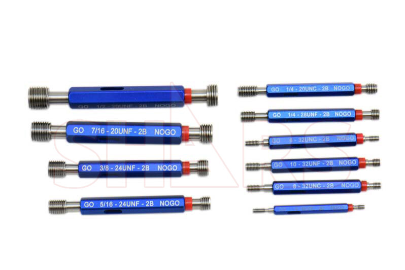 Shars 10 PCS Thread Plug Gage Double End Go & No Go Set 2B ANSI UNC/UNF New P