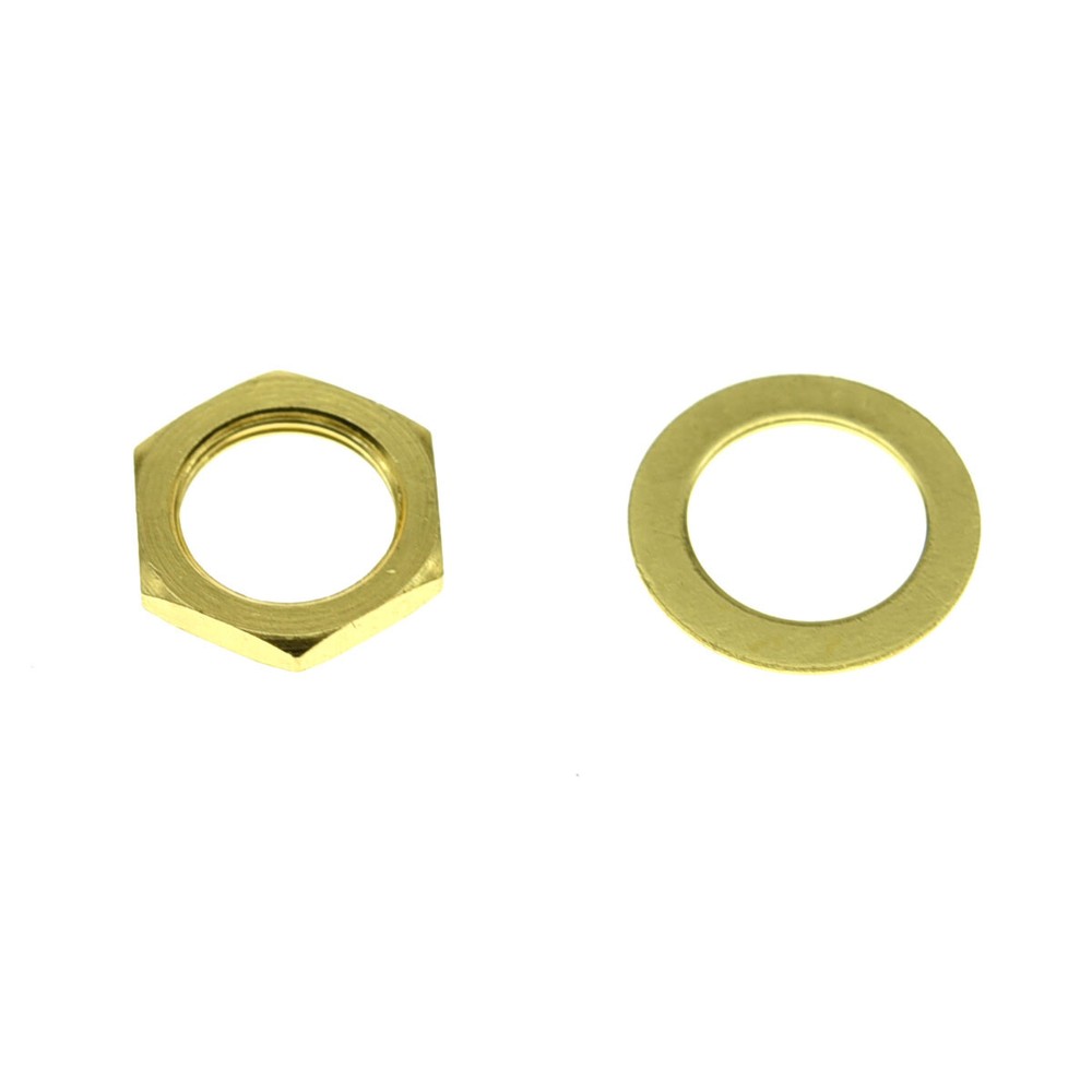 KAISH 20* Guitar Input Output Jack Socket Nuts & Washer Metric Jack Nuts Gold