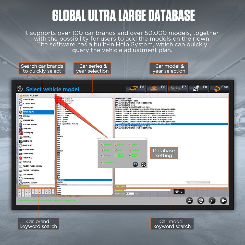 Car Wheel Alignment Machine 3D Tire Aligner System Fully Automatic Positioner