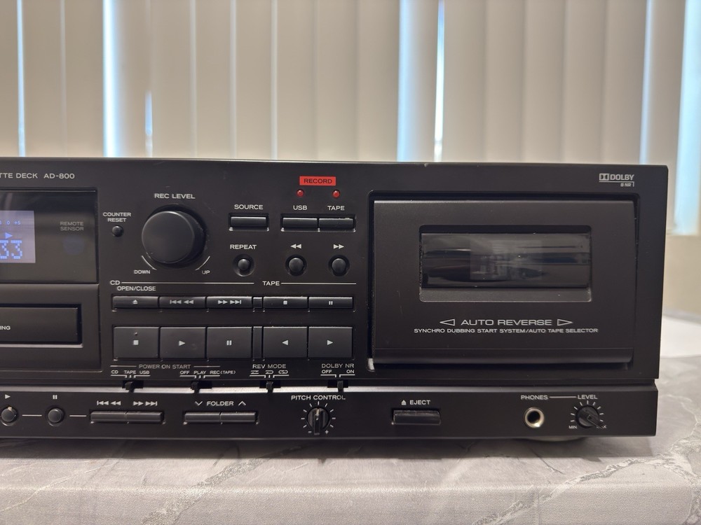 TEAC AD-800 CD Player / Reverse Cassette Deck💥READ💥only Tape & USB Work 💥