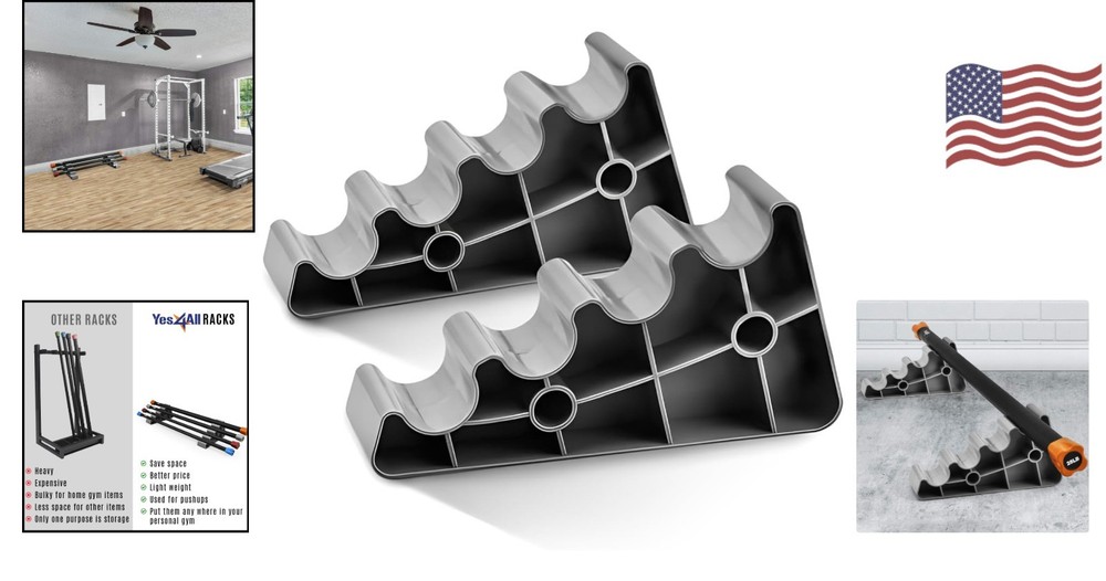 Versatile Resistance Bar Racks for Strength Training - Stylish & Functional