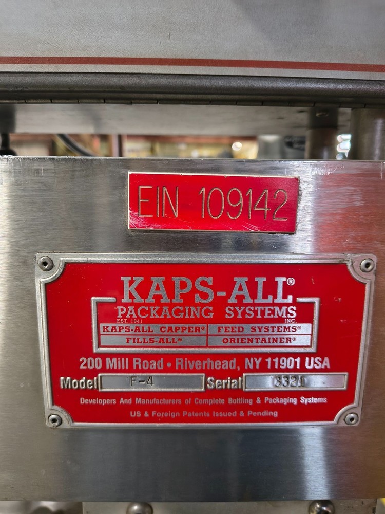 KAPS-ALL 4 SPINDLE CAPPING/RETORQUER MACHINE F-4 MODEL