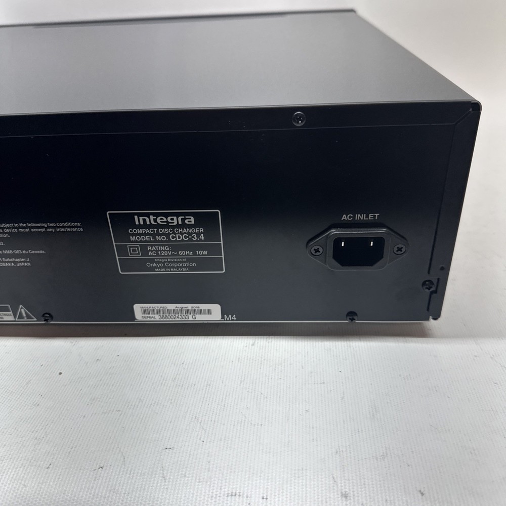 Integra CDC 3.4 6-Disc Carousel CD Player Perfect Working Condition