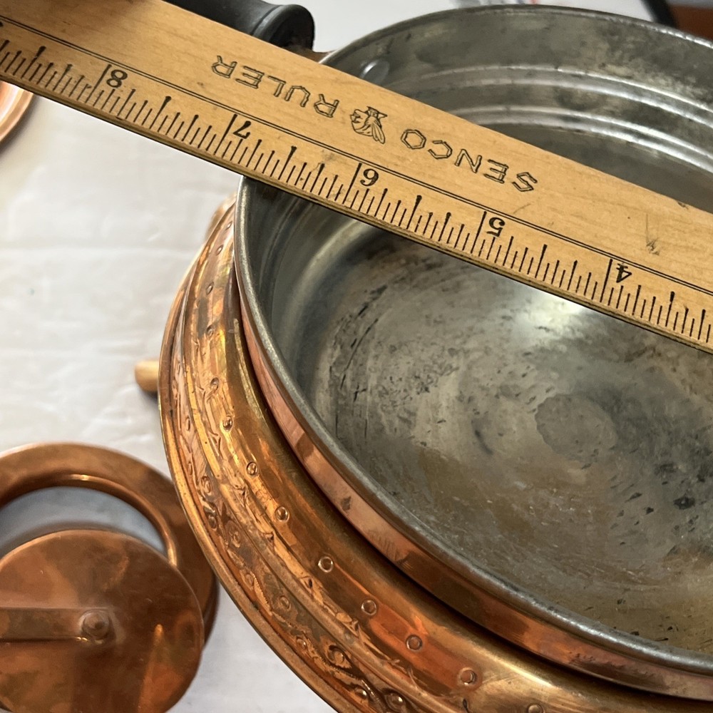 Persepolis Copper Chafing Middle Eastern Burner Stand Nested Copper Pan Lid LOVE