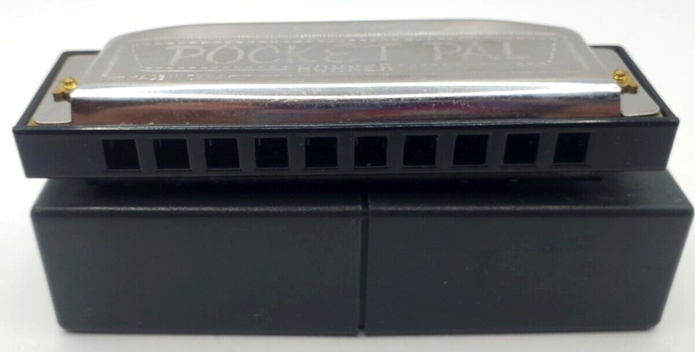 Hohner Pocket Pal Harmonica an Plastic Black Case Vintage
